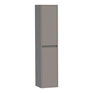 BRAUER Adore badkamerkast - 160x35x35cm - met 2 deuren greeploos links- of rechtsdraaiend mat taupe