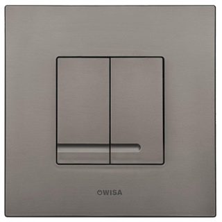 Wisa XS Bedieningspaneel - vierkant - 16x16x1 - dualflush - kunststof - titanium zwart