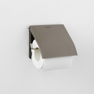 Brabantia Classic Porte-papier toilette avec couvercle 13.2x12.3x17cm Platinum