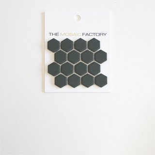 SAMPLE The Mosaic Factory Hexagon mosaique carrelage - 12.5x15 - carrelage mural et de sol - Hexagone/Hexagone - Porcelaine Camo Green Mat