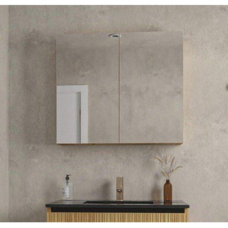 Saniclass Holz Base Spiegelkast - 80x70cm - eiken