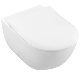 Villeroy & Boch Subway 2.0 WC sans bride DirectFlush avec abattant Slimseat frein de chute et déclipsable Ceramic+ Blanc Alpin SECOND CHOIX