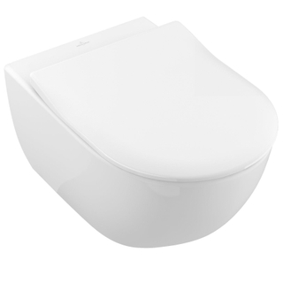 Villeroy & Boch Subway 2.0 WC suspendu sans bride avec abattant Slimseat avec softclose et quick release ceramic+ blanc