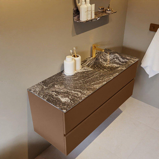 Mondiaz VICA-DLUX ensemble de meuble de salle de bain - 120cm - meuble sous-vasque repos - 2 tiroirs - lavabo encastré cloud droite - 1 trou de robinet - version haute de 60cm - lave