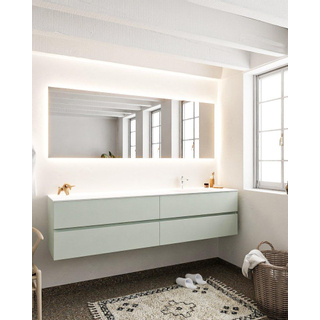 Mondiaz VICA ensemble de meuble de salle de bain - 200cm - meuble sous-vasque gris - 4 tiroirs - lavabo cloud droite - 1 trou de robinet - version XL 60cm de haut