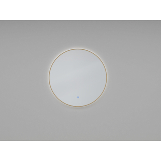 Wiesbaden Novi spiegel rond met LED, dimbaar 100 cm geborsteld messing