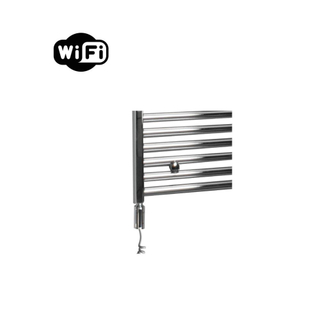 Sanicare HVW Elektrische Radiator - 172x45cm - 671W - wifi - thermostaat - chroom - linksonder - chroom