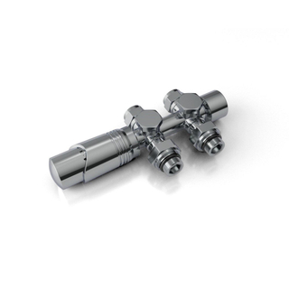 FugaFlow Eccelente Acces Kit de raccordement radiateur universel droit et angle droit chrome