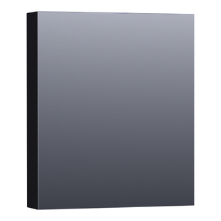 Saniclass Plain Spiegelkast - 60x70x15cm - 1 linksdraaiende spiegeldeur - MDF - mat zwart