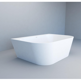 Crosstone by arcqua evi xl solid surface back to wall bath 180x120x57 matt white