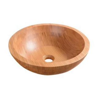 Saniclass Pesca Bamboo Waskom 40.6x40.6x14cm Rond Bamboe Hout OUTLET