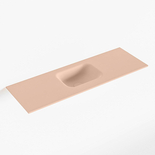 Mondiaz LEX Fontein - 90x30x0.9cm - wasbak midden - zonder kraangaten - voor toiletmeubel - Solid surface - Rosee