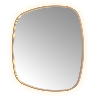 Hotbath &MORE Spiegel in aluminium frame / contour incl direct & indirect LED. spiegelverwarming. color changing. dimbaar. dottless. met afstandsbediening BCP Geborsteld koper PVD