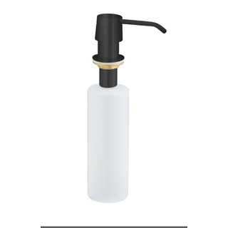 Xellanz distributeur de savon encastré bouteille plastique 250ml noir mat