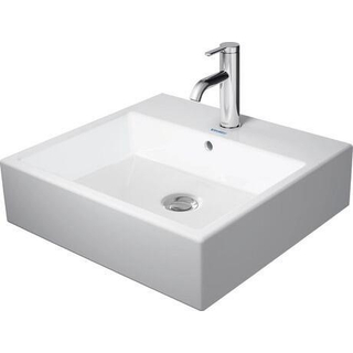 Duravit Vero Air Lavabo à poser poli et dos vernissé 50x47cm sans trou pour robinet avec trop-plein Wondergliss blanc