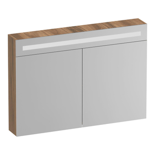 BRAUER Promise Deluxe spiegelkast - 100x70x15cm - met verlichting - 2 dubbelzijdige spiegeldeuren - Honey