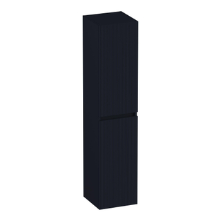 BRAUER Joy Wavy armoire haute 160 avec 2 portes sans poignée pivotant à gauche ou à droite noir mat