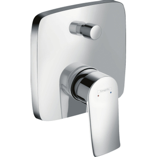 Hansgrohe Metris ensemble de finition robinet de baignoire avec combinaison de sécurité chrome