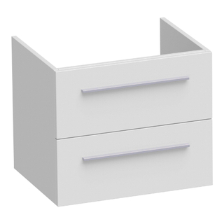 BRAUER Exclusive Line onderkast 59x45.5x50cm hangend met 2 softclose lades MDF hoogglans wit TWEEDEKANS