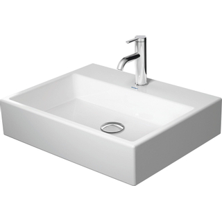 Duravit Vero Air Lavabo à poser poli 60x47cm 1 trou pour robinet sans trop-plein blanc
