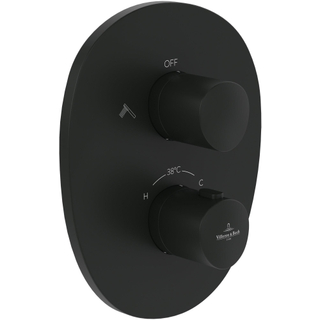 Villeroy & Boch Antao Mitigeur encastré avec robinet d'arrêt 2 voies - noir mat