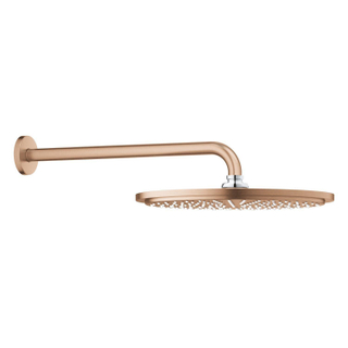 GROHE Rainshower hoofddoucheset: hoofddouche Ø31cm met douchearm wandmontage 38cm brushed warm sunset SHOWROOMMODEL