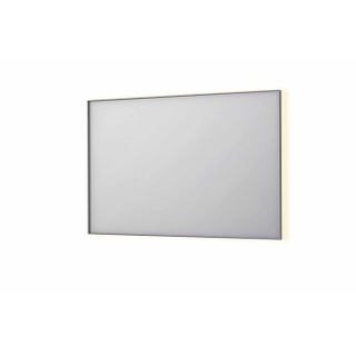 INK SP32 miroir - 120x4x80cm rectangulaire dans cadre en acier incl LED indirecte - chauffage - changement de couleur - dimmable et interrupteur - inox brossé