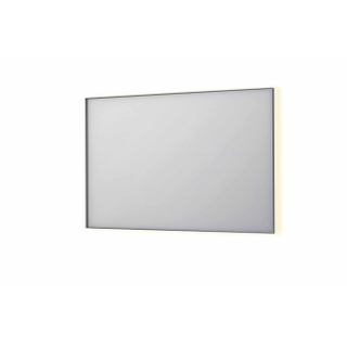 INK SP32 spiegel - 120x4x80cm rechthoek in stalen kader incl indir LED - verwarming - color changing - dimbaar en schakelaar - geborsteld RVS