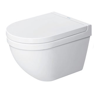 Duravit Starck 3 WC suspendu à fond creux 48cm avec accrochage caché et Wondergliss Blanc