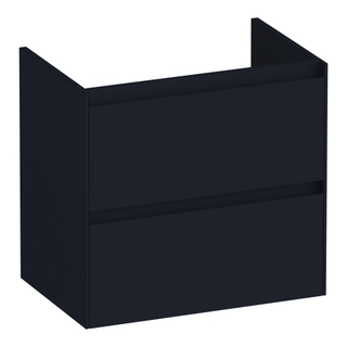 BRAUER Inspire wastafelonderkast ondiep 60 2 softclose lades - greeploos - 1 sifon uitsparing - mat zwart