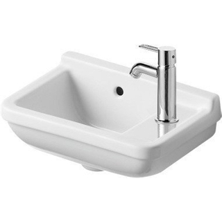 Duravit Starck 3 Lave mains 40x26cm avec 1 trou pour robinetterie droite et trop plein Blanc