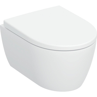 Geberit iCon Pack WC - 49x35cm - compact - à fond creux - sans bride - TurboFlush - KeraTect - abattant à fermeture douce et à démontage rapide - brillant blanc