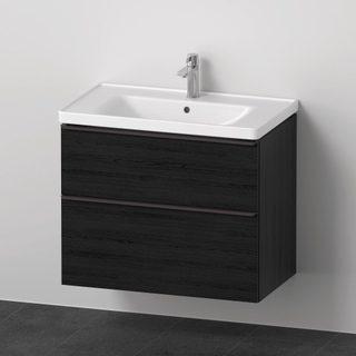 Duravit D-Neo Ensemble de lavabo 80x20x48cm meuble avec 2 tiroirs frein de chute avec vasque chêne noir mat