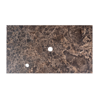 Saniclass Dark Emperador plan sous vasque - 60x46cm - 1 trou de robinet - 1 découpe pour le siphon - pierre naturelle marbrée