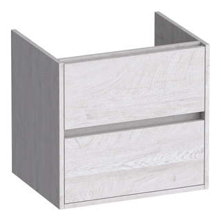 BRAUER Adore meuble sous lavabo - 60x46x55cm - 2 tiroirs softclose - sans poignée - 1 découpe pour le siphon - Forest Seashell