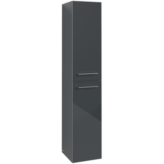 Villeroy & Boch Avento kast hoog 35x37x176cm 2x deur scharnier links crystal grey