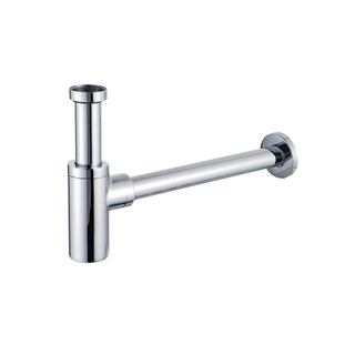 FugaFlow Eccelente Arredo Siphon de luxe 1 1/4 avec tuyau mural et rosace chrome