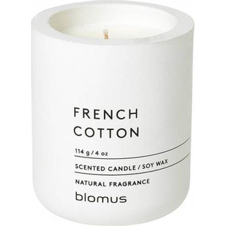 Blomus Fraga bougie parfumée - coton français - h 8 cm - diamètre 6.5cm - lys blanc