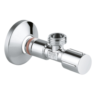 GROHE hoekstopkraan buitendraad met teflon dichtingsring 1/2 x1/2 met metalen greep chroom