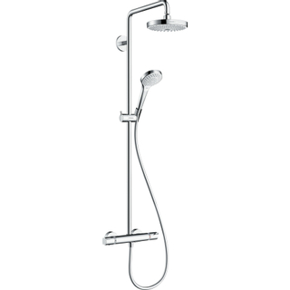 Hansgrohe Croma Select S Ensemble de douche à effet pluie - douche de tête 18cm - thermostatique - blanc/chrome