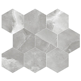EnergieKer Onyx ek wand- en vloertegel - 26x90cm - Natuursteen look - hexagon - Grey pulido gepolijst (grijs)