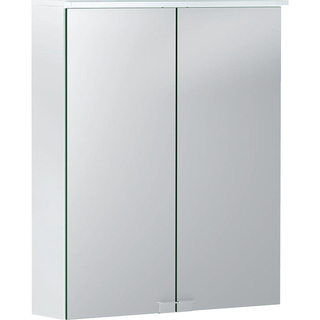 Geberit Option spiegelkast met verlichting 2 deuren 56x67,7 cm wit