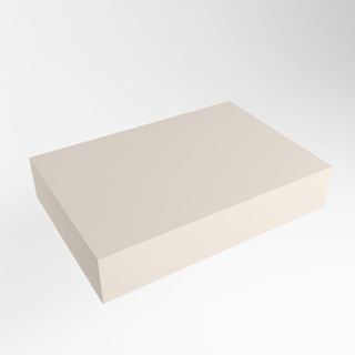Mondiaz TOP 23 Topblad - 40x23.5x12cm - geschikt voor afdekplaat - Solid surface - Linen