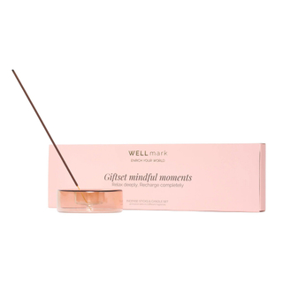 Wellmark Coffret Cadeau Moments Mindfull - porte-encens - 40 bâtonnets parfumés