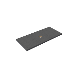 Thebalux Type wastafelblad 100x46cm frame mat zwart Keramiek Dark Grey