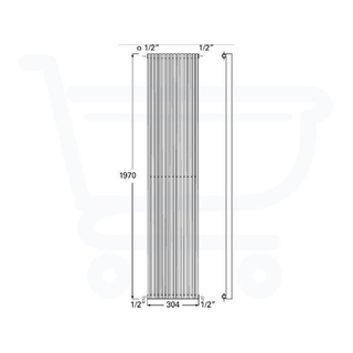 Plieger Venezia designradiator enkel verticaal 1970x304mm 970W wit