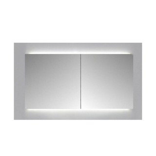 Sanicare armoire de toilette qlassics ambiance 100 cm 2 portes miroir double face bois gris