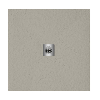 ZEZA Grade douchevloer - 90x90cm - antislip - antibacterieel - mineraalmarmer - vierkant - mat new pearl (beige)