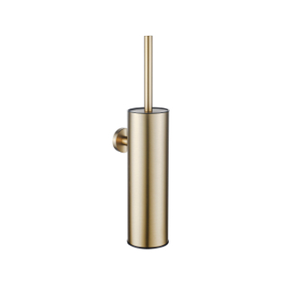 Fortifura Calvi toiletborstelhouder - gesloten model - wand - rond - Geborsteld Messing PVD (Goud) OUTLETSTORE