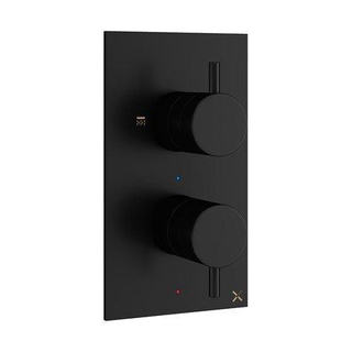 Robinet de douche Crosswater MPRO - encastré - vertical - 2 voies - noir mat